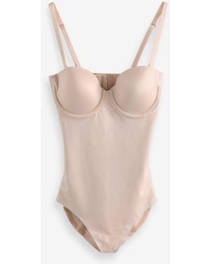 Spanx Shape Suit Your Fancy Strapless Cupped Briefs Bodysuit - White