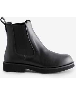 BOSS Eleri Leather Chelsea Ankle Boots - Black