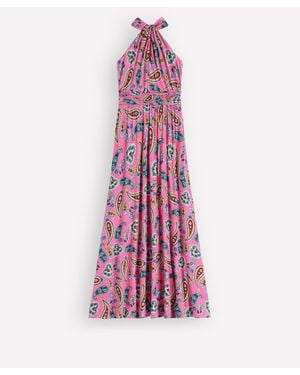 Boden Sydney Twist Neck Jersey Dress - Pink