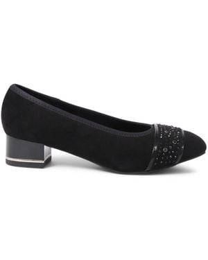 Pavers Wide Fit Slip-On Court Shoes - Black