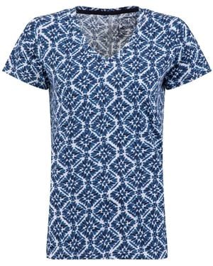 Weird Fish Merica Printed Jersey T-Shirt - Blue
