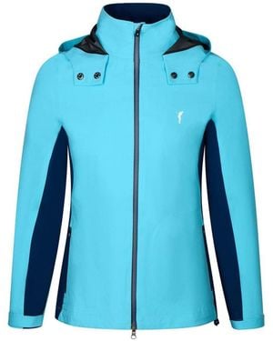 Golfino Gianna Waterproof Full Zip Golf Rain Jacket - Blue