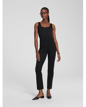 Spanx Petite Perfectfit Light Control Ponte Slim Straight Pants - Black