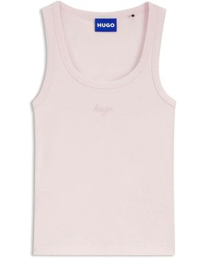 HUGO Dama Logo Tank Top - Pink