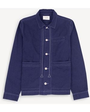 Folk Crinkle Canvas Lunar Jacket - Blue