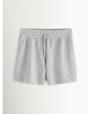 Varley Light Marl Atrium High Waisted Shorts 4.5" - Grey