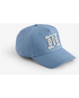 Mauvais Embroidery Cotton Twill Cap - Blue