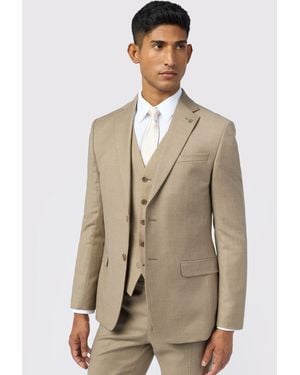 Ted Baker Slim Larkin Flannel Jacket - Natural
