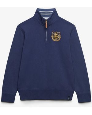 Superdry Gothic Varsity Half Zip Sweatshirt - Blue