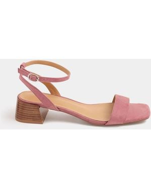 Long Tall Sally Strap Block Heel Sandal - Pink