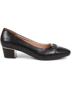 Pavers Heeled Court Shoes - Black