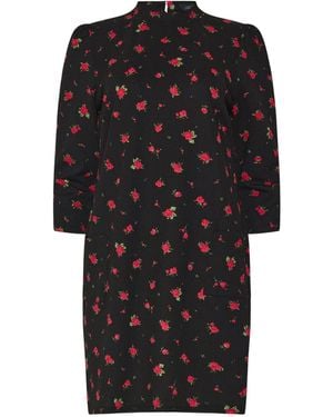 M Com Floral Tunic Dress - Black