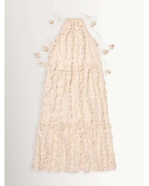 Munthe Bohdana Floral Embellished Dress - Natural