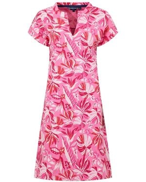 Weird Fish Suffolks Printed Jersey Dress - Pink