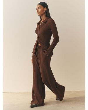 Nothing Ordinary Premium Soft Touch Crinkle Wide Leg Pants - Natural