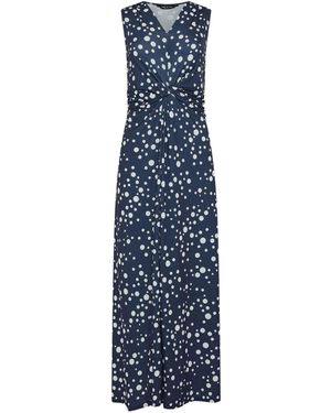 M Com Sleeveless Twist Front Maxi Dress - Blue
