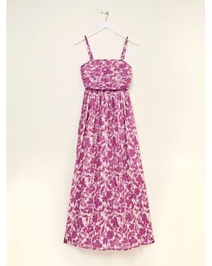 FatFace Fatface Flora Strapless Printed Floral Dress - Pink