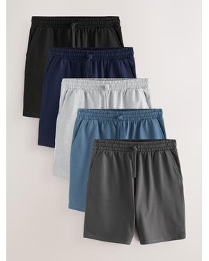 Next Regular Fit Lightweight Shorts 5 Pack - Blue