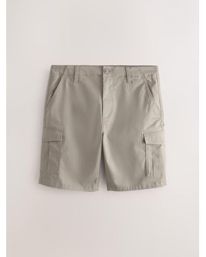 Next Stretch Cotton Rich Cargo Shorts - Gray