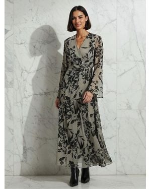 Religion Flash Maxi 2 Way Wrap Maxi Dress - Gray
