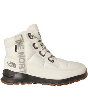The North Face Thermoball Luxe Lace Up Snow Boots - White