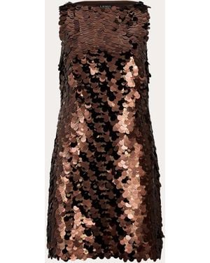 Ralph Lauren Calmsden Sequin Cocktail Dress - Brown