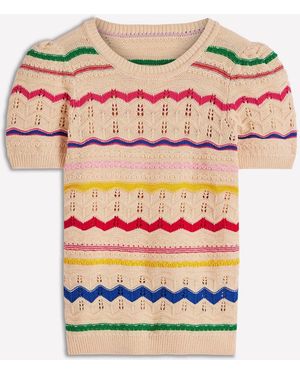 Boden Monica Pointelle T-Shirt - Pink