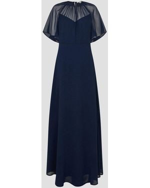 Monsoon Mona Angel Sleeve Maxi Dress - Blue