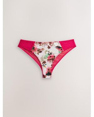 Ted Baker Floral Print High Leg Hipster Briefs - Pink