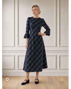 Aspiga Elizabeth Check Dress - Blau