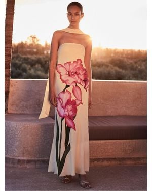 Ro & Zo Ro & Zo Aurora Floral Print Bandeau Dress - Pink