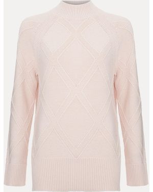 Phase Eight Tara Diamond Sweater - Pink