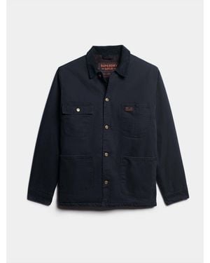 Superdry Oversized Surplus Four Pocket Chore Jacket - Blue