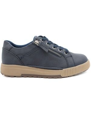 Pavers Wide Fit Dual Fasten Sneakers - Blue