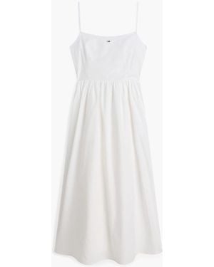Tommy Hilfiger Crinkle Poplin Strap Maxi Dress - White