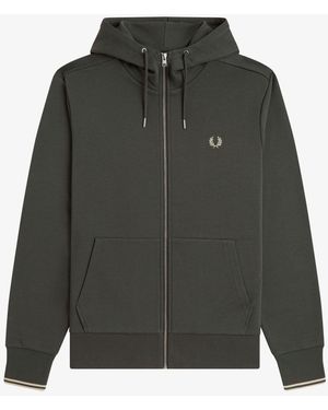 Fred Perry Zip Through Hoodie - Gray