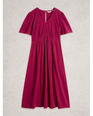 White Stuff Lucy Double Cloth Midi Dress - Pink