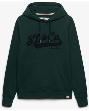 Superdry Sd & Co Washed Embroidered Relaxed Hoodie - Green