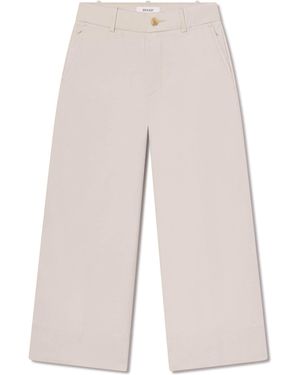 Spanx Cropped Wide Leg Twill Pants - White