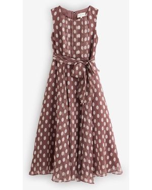 Phase Eight Petite Lucinda Spot Dress - Pink