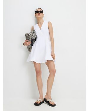 River Island Denim Sleeveless Mini Dress - White