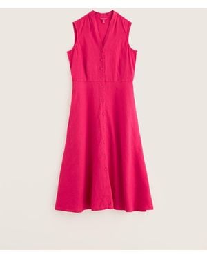 Seasalt Cornwall Sleeveless Carved Wood Dress - Pink