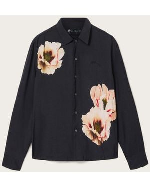 AllSaints Allsaints Floraison Long Sleeve Shirt - Blue