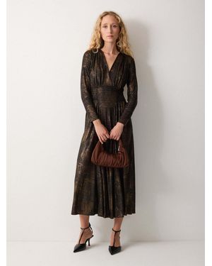 Jigsaw Crackle Dress - Black
