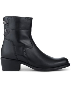 Jones Bootmaker Laurelle Leather Zip Fasten Ankle Boots - Black