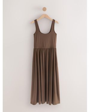Next Jersey Waisted Summer Dress - Natural