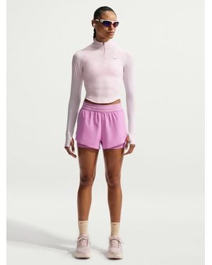 Nike Swift Dri-Fit Mid Rise 2-In-1 Running Shorts - Pink