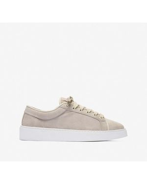 Cleens Suede Eton Sneakers - White