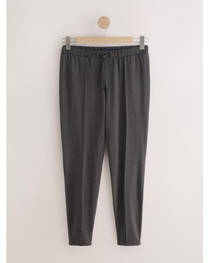 Next Charcoal Marl Jersey Sweatpants - Gray