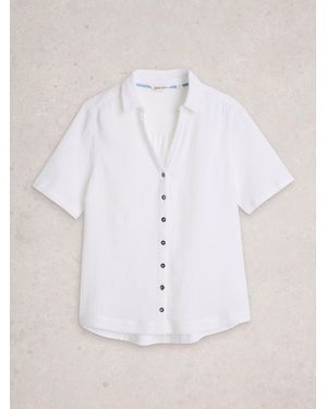 White Stuff Annie Double Cloth Shirt - White